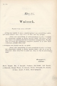 [Kadencja IV, sesja I, al. 35] Alegata do Sprawozdań Stenograficznych z Pierwszej Sesyi Czwartego Peryodu Sejmu Krajowego Królestwa Galicyi i Lodomeryi wraz z Wielkiem Księstwem Krakowskiem z roku 1877. Alegat 35