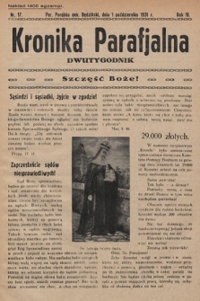 Kronika Parafjalna : dwutygodnik. 1931, nr 17 |PDF|