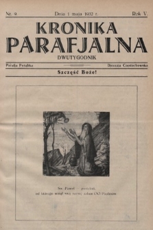 Kronika Parafjalna : dwutygodnik. 1932, nr 9 |PDF|