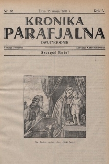 Kronika Parafjalna : dwutygodnik. 1932, nr 10 |PDF|