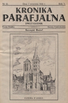 Kronika Parafjalna : dwutygodnik. 1932, nr 13 |PDF|