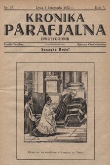 Kronika Parafjalna : dwutygodnik. 1932, nr 17 |PDF|