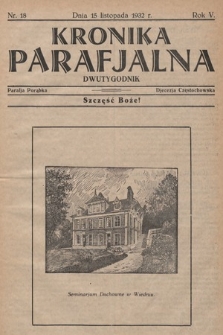 Kronika Parafjalna : dwutygodnik. 1932, nr 18 |PDF|