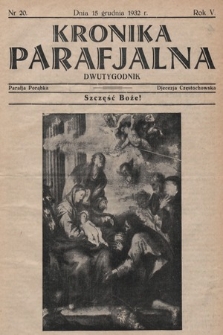 Kronika Parafjalna : dwutygodnik. 1932, nr 20 |PDF|