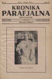 Kronika Parafjalna : dwutygodnik. 1933, nr 3 |PDF|