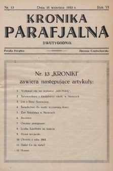 Kronika Parafjalna : dwutygodnik. 1933, nr 13 |PDF|