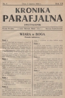 Kronika Parafjalna : dwutygodnik. 1934, nr 5 |PDF|