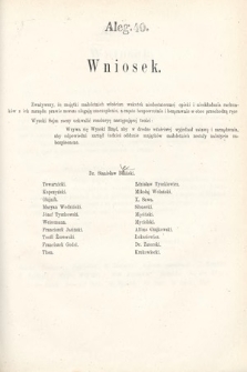 [Kadencja IV, sesja I, al. 40] Alegata do Sprawozdań Stenograficznych z Pierwszej Sesyi Czwartego Peryodu Sejmu Krajowego Królestwa Galicyi i Lodomeryi wraz z Wielkiem Księstwem Krakowskiem z roku 1877. Alegat 40