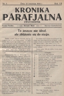Kronika Parafjalna : dwutygodnik. 1934, nr 8 |PDF|