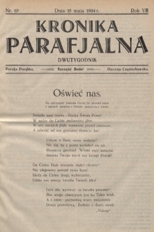 Kronika Parafjalna : dwutygodnik. 1934, nr 10 |PDF|