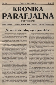 Kronika Parafjalna : dwutygodnik. 1934, nr 14 |PDF|