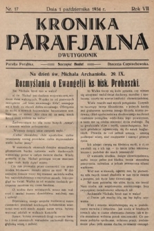 Kronika Parafjalna : dwutygodnik. 1934, nr 17 |PDF|
