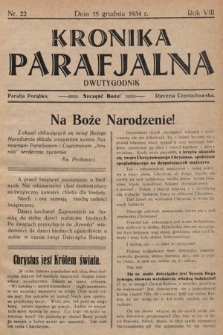 Kronika Parafjalna : dwutygodnik. 1934, nr 22 |PDF|