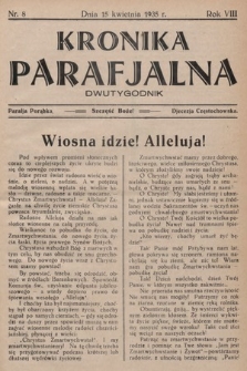 Kronika Parafjalna : dwutygodnik. 1935, nr 8 |PDF|