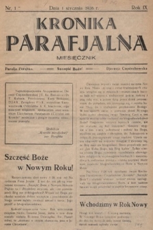 Kronika Parafjalna : miesięcznik. 1936, nr 1 |PDF|