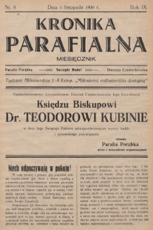 Kronika Parafjalna : miesięcznik. 1936, nr 8 |PDF|