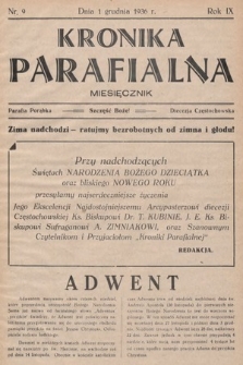 Kronika Parafjalna : miesięcznik. 1936, nr 9 |PDF|