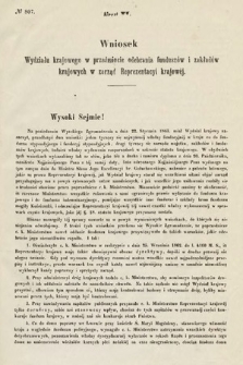 [Kadencja I, sesja III, al. 6] Alegaty do Sprawozdań Stenograficznych z Trzeciej Sesyi Sejmu Galicyjskiego z roku 1865-1866. Alegat 6