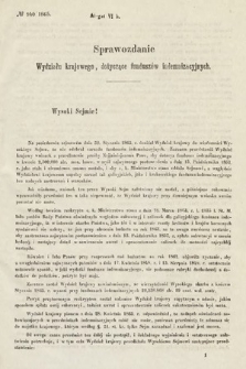 [Kadencja I, sesja III, al. 6b] Alegaty do Sprawozdań Stenograficznych z Trzeciej Sesyi Sejmu Galicyjskiego z roku 1865-1866. Alegat 6b