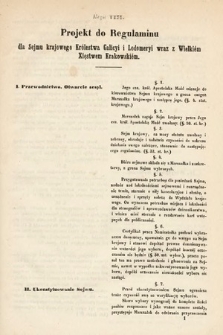 [Kadencja I, sesja III, al. 8] Alegaty do Sprawozdań Stenograficznych z Trzeciej Sesyi Sejmu Galicyjskiego z roku 1865-1866. Alegat 8