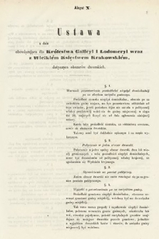 [Kadencja I, sesja III, al. 10] Alegaty do Sprawozdań Stenograficznych z Trzeciej Sesyi Sejmu Galicyjskiego z roku 1865-1866. Alegat 10