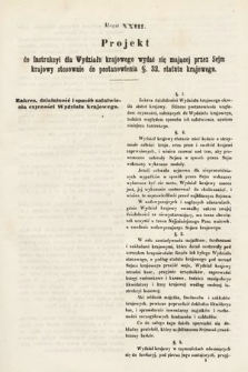 [Kadencja I, sesja III, al. 23] Alegaty do Sprawozdań Stenograficznych z Trzeciej Sesyi Sejmu Galicyjskiego z roku 1865-1866. Alegat 23