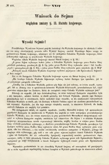 [Kadencja I, sesja III, al. 24] Alegaty do Sprawozdań Stenograficznych z Trzeciej Sesyi Sejmu Galicyjskiego z roku 1865-1866. Alegat 24