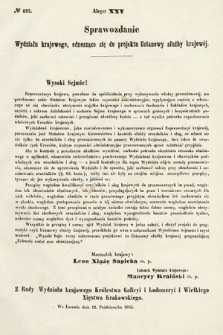 [Kadencja I, sesja III, al. 25] Alegaty do Sprawozdań Stenograficznych z Trzeciej Sesyi Sejmu Galicyjskiego z roku 1865-1866. Alegat 25