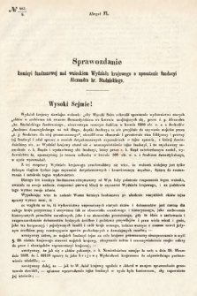 [Kadencja I, sesja III, al. 40] Alegaty do Sprawozdań Stenograficznych z Trzeciej Sesyi Sejmu Galicyjskiego z roku 1865-1866. Alegat 40