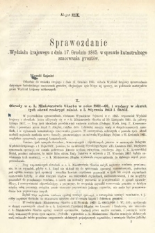 [Kadencja I, sesja III, al. 49] Alegaty do Sprawozdań Stenograficznych z Trzeciej Sesyi Sejmu Galicyjskiego z roku 1865-1866. Alegat 49