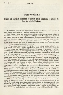 [Kadencja I, sesja III, al. 50b] Alegaty do Sprawozdań Stenograficznych z Trzeciej Sesyi Sejmu Galicyjskiego z roku 1865-1866. Alegat 50b