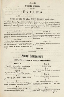 [Kadencja I, sesja III, al. 51] Alegaty do Sprawozdań Stenograficznych z Trzeciej Sesyi Sejmu Galicyjskiego z roku 1865-1866. Alegat 51