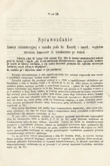 [Kadencja I, sesja III, al. 60] Alegaty do Sprawozdań Stenograficznych z Trzeciej Sesyi Sejmu Galicyjskiego z roku 1865-1866. Alegat 60