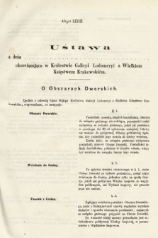 [Kadencja I, sesja III, al. 68] Alegaty do Sprawozdań Stenograficznych z Trzeciej Sesyi Sejmu Galicyjskiego z roku 1865-1866. Alegat 68