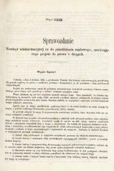 [Kadencja I, sesja III, al. 83] Alegaty do Sprawozdań Stenograficznych z Trzeciej Sesyi Sejmu Galicyjskiego z roku 1865-1866. Alegat 83