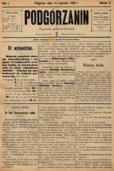 Podgórzanin : tygodnik społeczno-literacki. 1900, nr 3 |PDF|