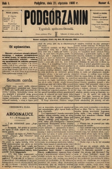 Podgórzanin : tygodnik społeczno-literacki. 1900, nr 4 |PDF|