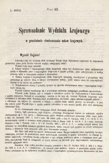 [Kadencja I, sesja III, al. 91] Alegaty do Sprawozdań Stenograficznych z Trzeciej Sesyi Sejmu Galicyjskiego z roku 1865-1866. Alegat 91