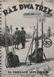 Raz, Dwa, Trzy : ilustrowany kuryer sportowy. 1935, nr 7