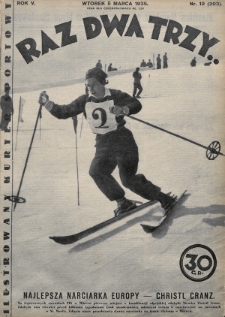 Raz, Dwa, Trzy : ilustrowany kuryer sportowy. 1935, nr 10