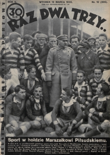 Raz, Dwa, Trzy : ilustrowany kuryer sportowy. 1935, nr 12