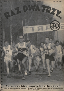 Raz, Dwa, Trzy : ilustrowany kuryer sportowy. 1935, nr 19