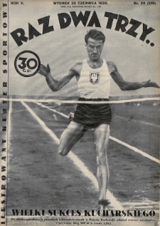 Raz, Dwa, Trzy : ilustrowany kuryer sportowy. 1935, nr 26
