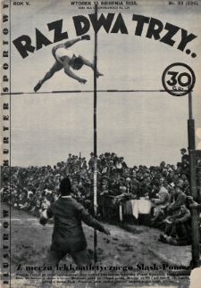Raz, Dwa, Trzy : ilustrowany kuryer sportowy. 1935, nr 33