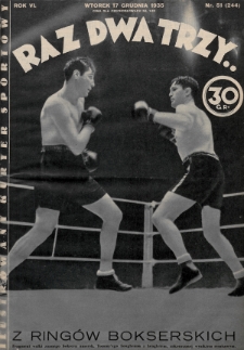 Raz, Dwa, Trzy : ilustrowany kuryer sportowy. 1935, nr 51