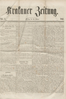 Krakauer Zeitung.[Jg.1], Nro. 3 (5 Jänner 1857)