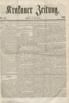 Krakauer Zeitung.[Jg.1], Nro. 22 (28 Jänner 1857)