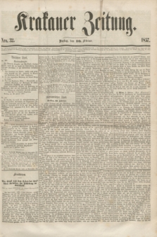 Krakauer Zeitung.[Jg.1], Nro. 32 (10 Februar 1857)