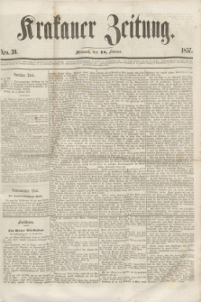 Krakauer Zeitung.[Jg.1], Nro. 39 (18 Februar 1857)