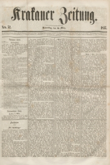 Krakauer Zeitung.[Jg.1], Nro. 52 (5 März 1857)